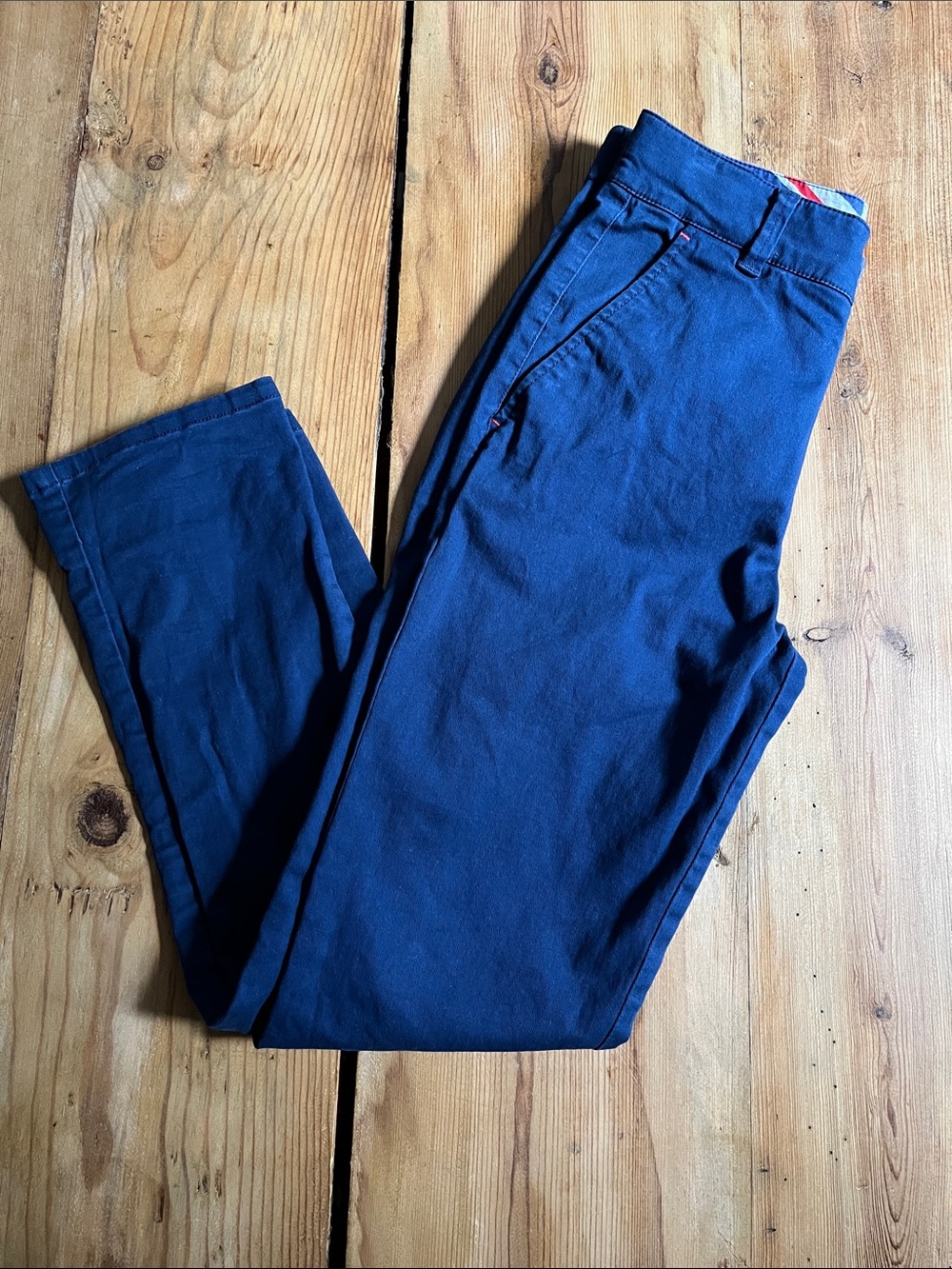 MINI BODEN 10-11 Navy Blue Chino Pants Adjustable Waistband